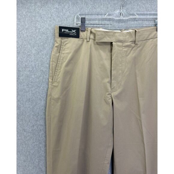 Men's RLX Ralph Lauren Golf Pants Khaki Tan 34 x 32 Performance Straight Leg - Picture 4 of 12